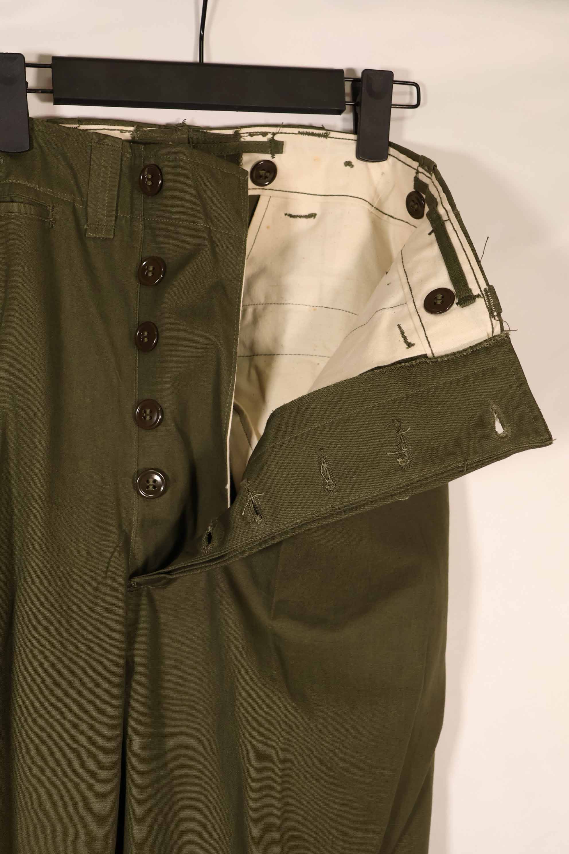 実物 1940年代後半〜50年代前半 M45 ODコットンフィールドパンツ ほぼ未使用 中古品