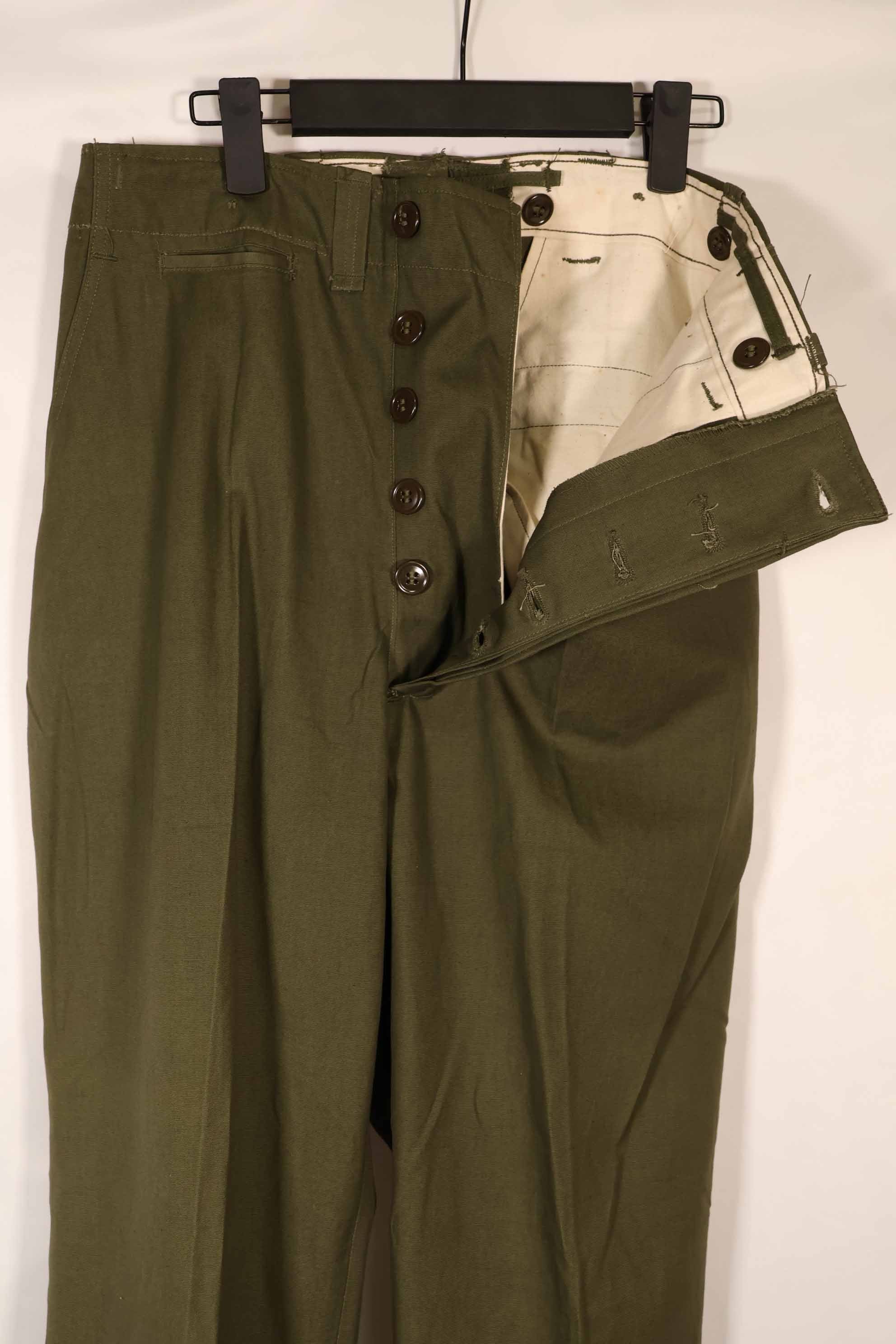 実物 1940年代後半〜50年代前半 M45 ODコットンフィールドパンツ ほぼ未使用 中古品