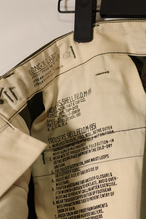 実物 1951年製 デッドストック M51 コットン フィールドパンツ X-LARGE-REGULAR