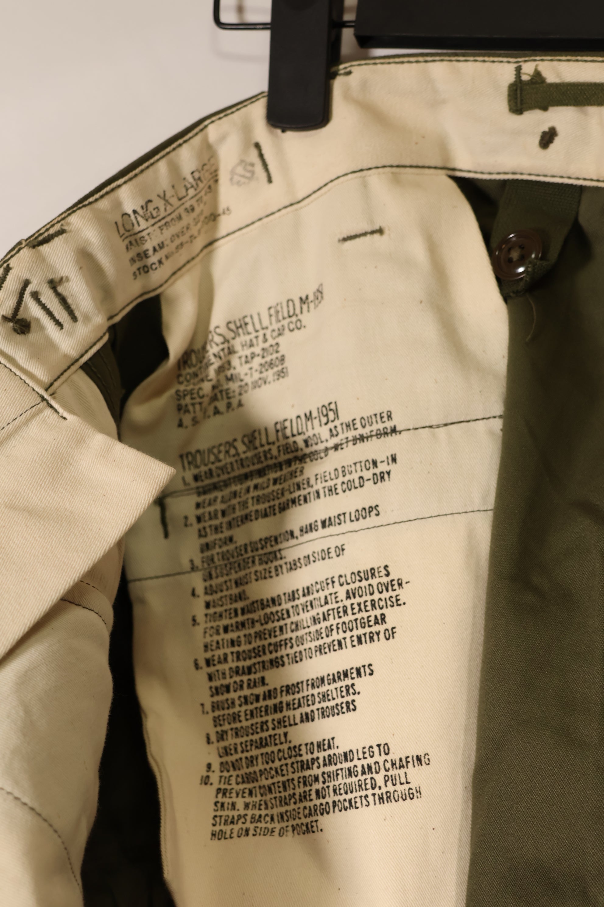実物 1951年製 デッドストック M51 コットン フィールドパンツ X-LARGE-REGULAR