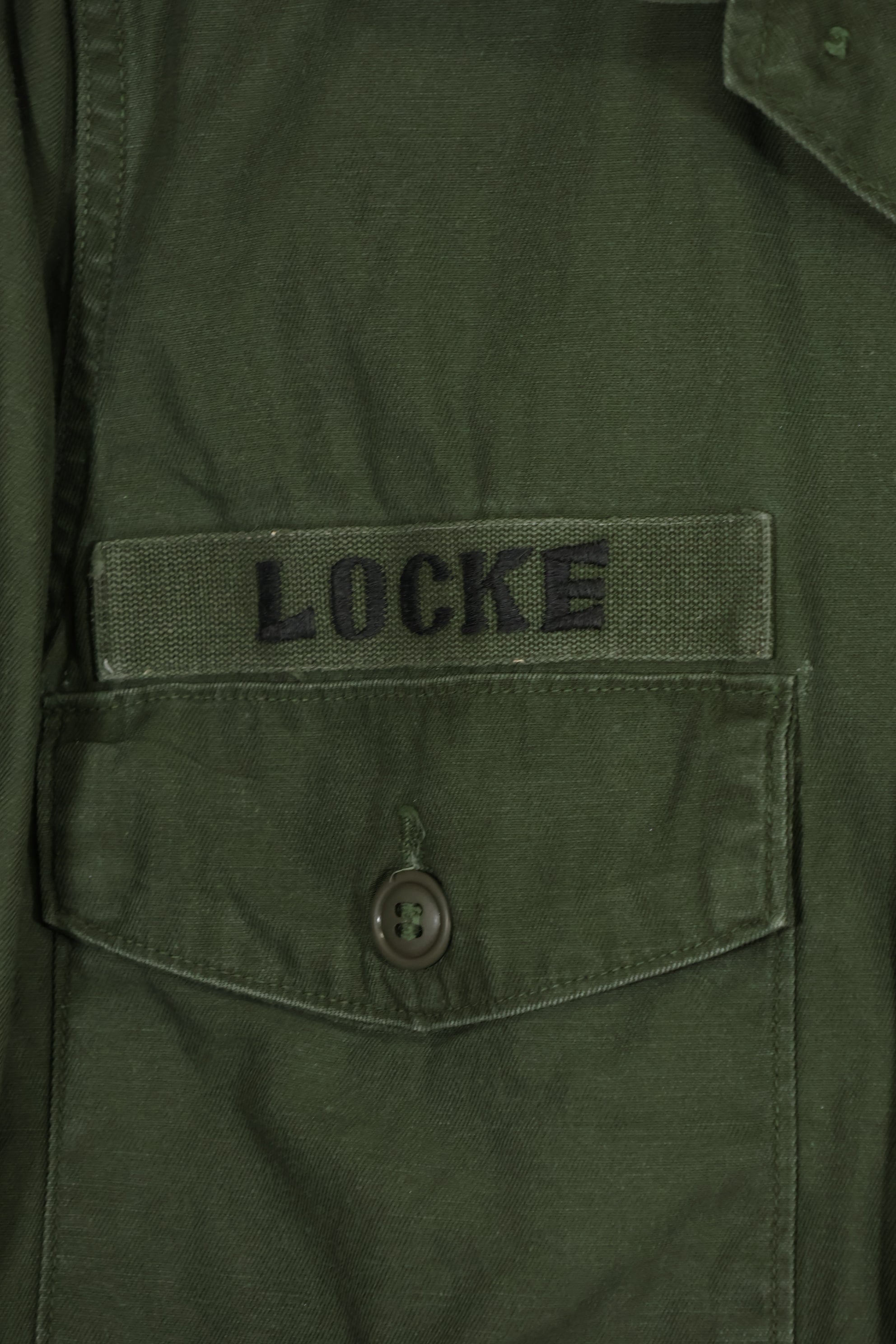 1960年代ロット OG-107 ユーティリティシャツ LOCKE 元SF隊員 放出 中古品