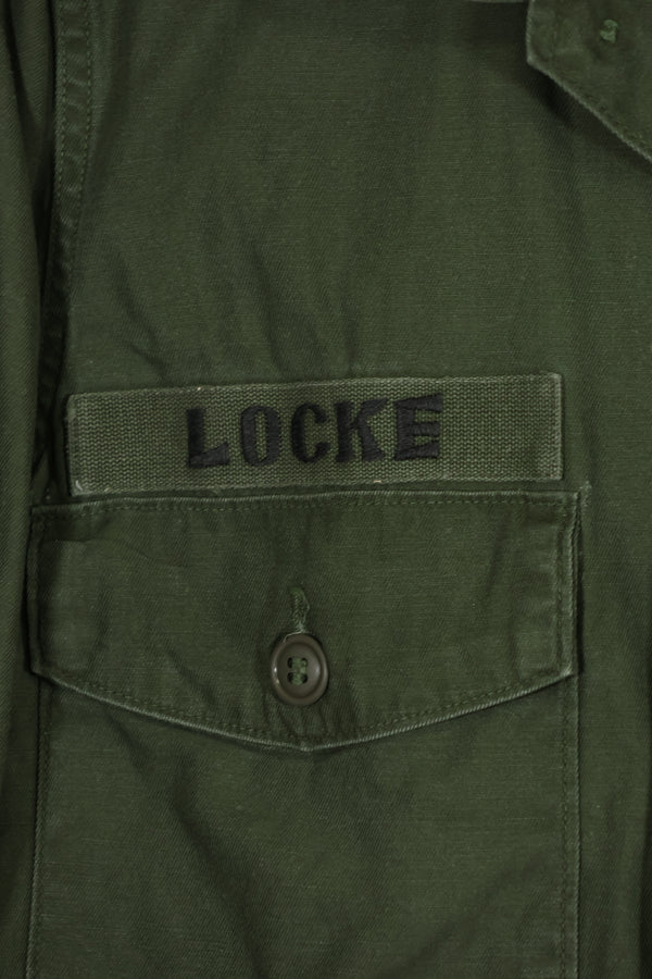1960年代ロット OG-107 ユーティリティシャツ LOCKE 元SF隊員 放出 中古品