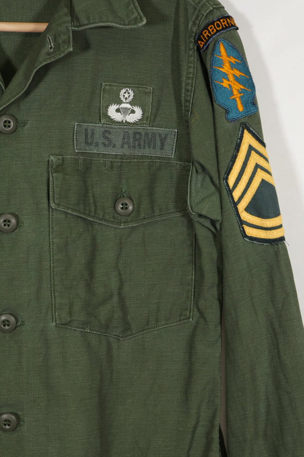 1960年代ロット OG-107 ユーティリティシャツ LOCKE 元SF隊員 放出 中古品 カラーパッチ