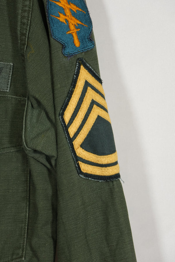 1960年代ロット OG-107 ユーティリティシャツ LOCKE 元SF隊員 放出 中古品 カラーパッチ