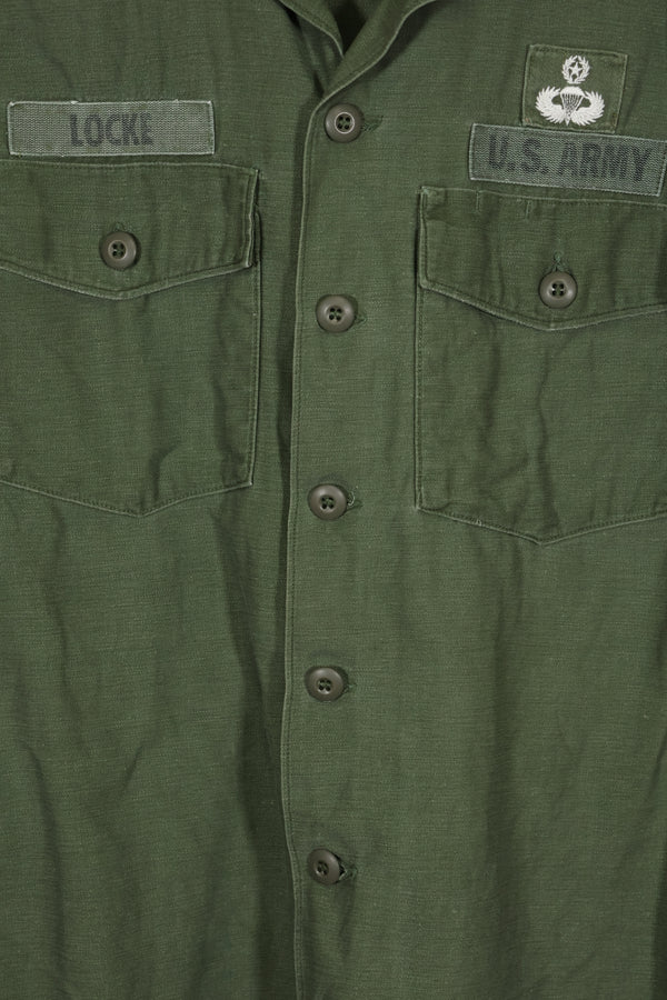 1960年代ロット OG-107 ユーティリティシャツ LOCKE 元SF隊員 放出 中古品 カラーパッチ