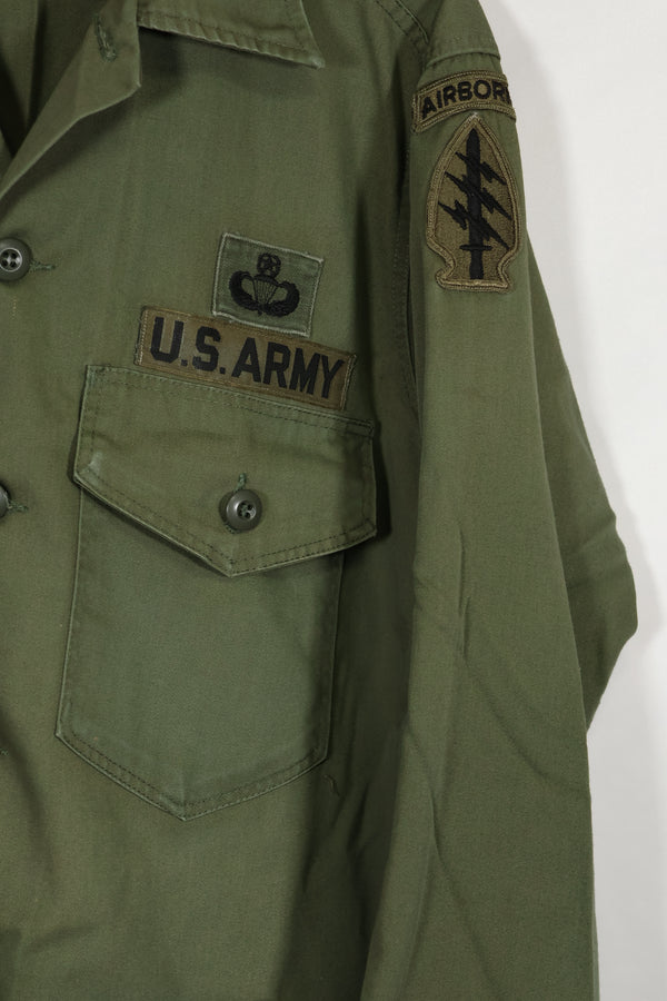 1960年代ロット OG-107 ユーティリティシャツ LOCKE 元SF隊員 放出 中古品 ノーアイロンシャツ A