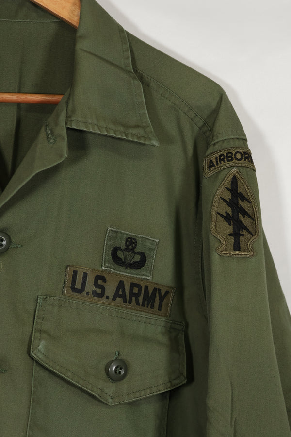 1960年代ロット OG-107 ユーティリティシャツ LOCKE 元SF隊員 放出 中古品 ノーアイロンシャツ A