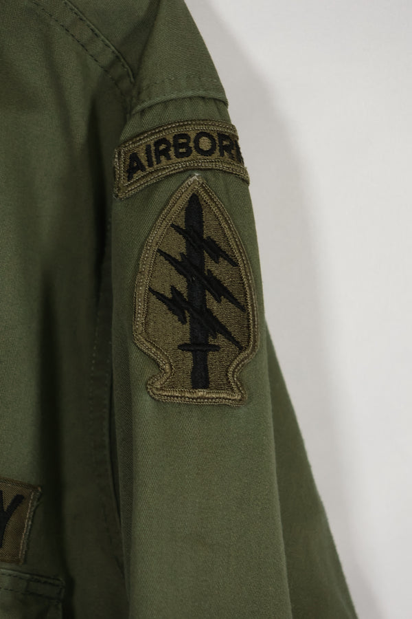 1960年代ロット OG-107 ユーティリティシャツ LOCKE 元SF隊員 放出 中古品 ノーアイロンシャツ A