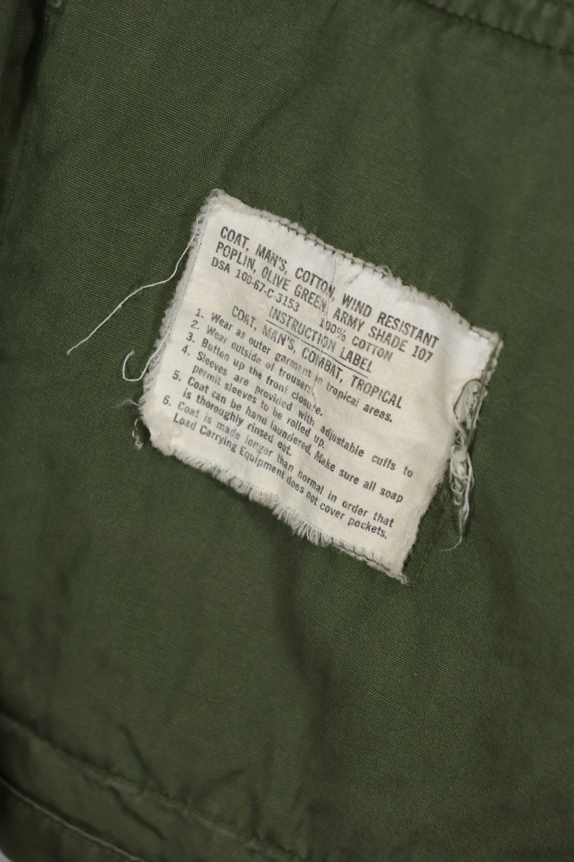 1967年製 3rd Model ジャングルファティーグ ジャケット USAF 初付け M-R 中古品