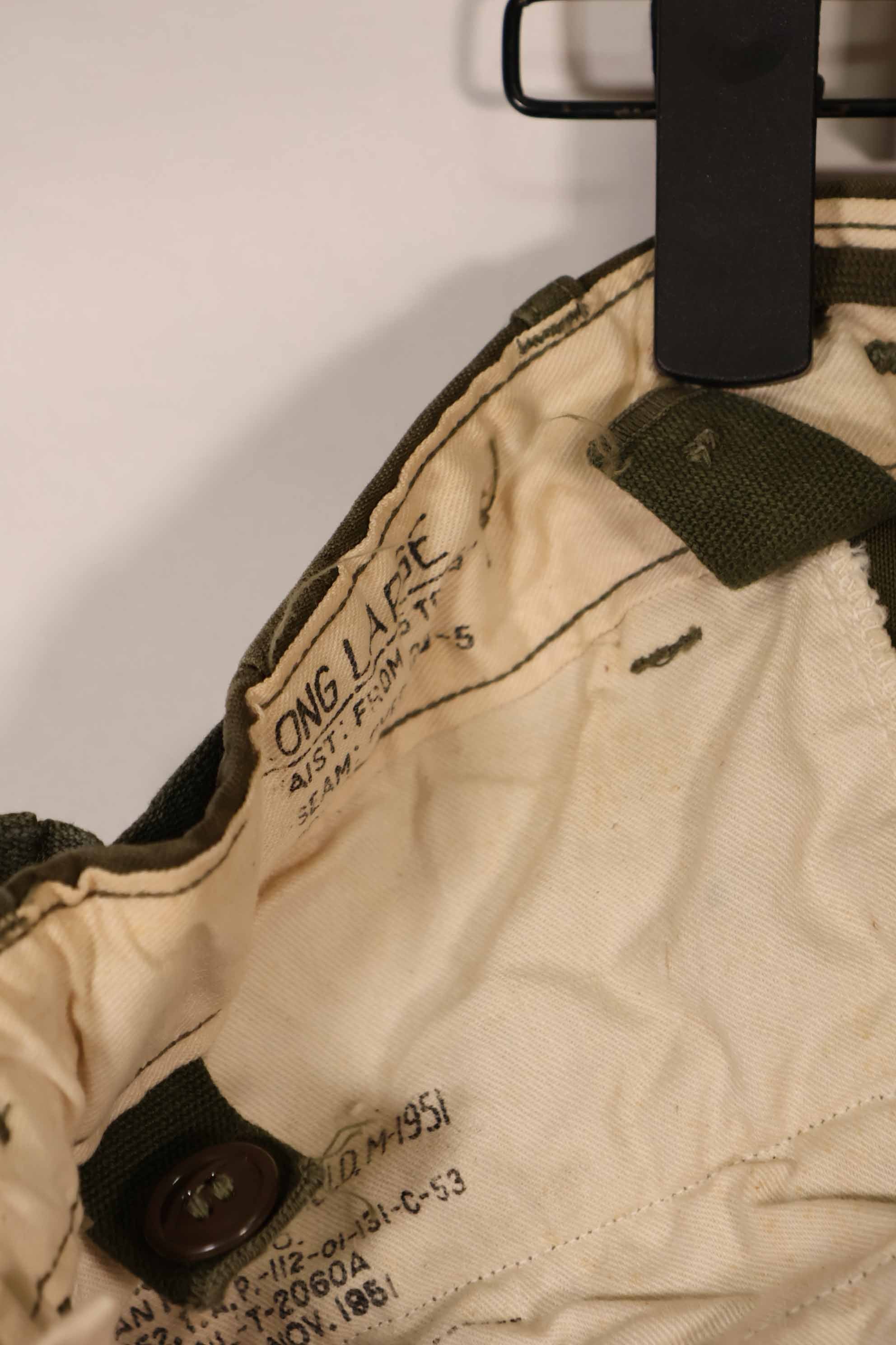 実物 1951年製 M51 コットン フィールドパンツ LARGE-LONG 中古品 退色あり