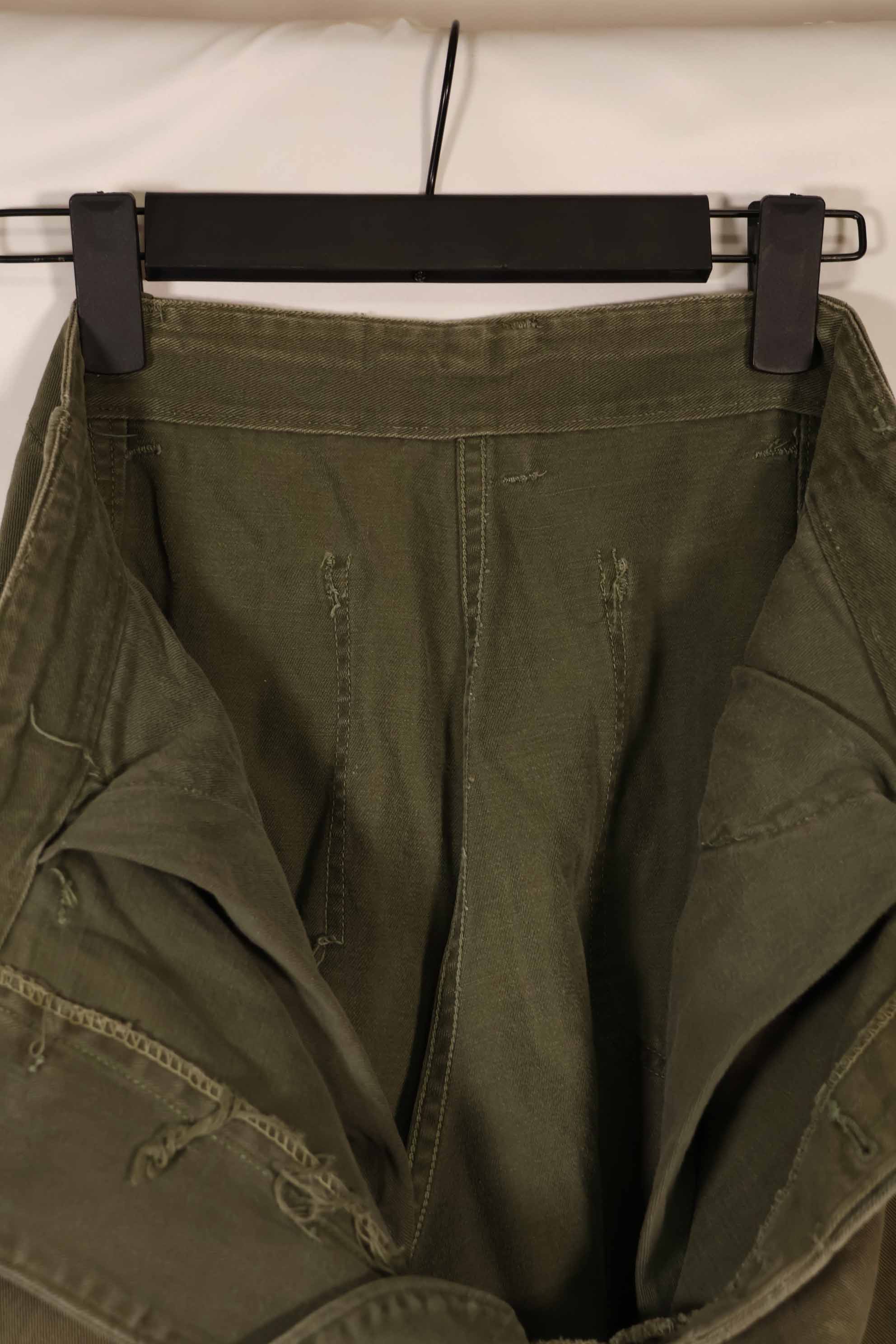 実物 1940年代後半〜50年代前半 M45 ODコットンフィールドパンツ 中古品 使用感強い