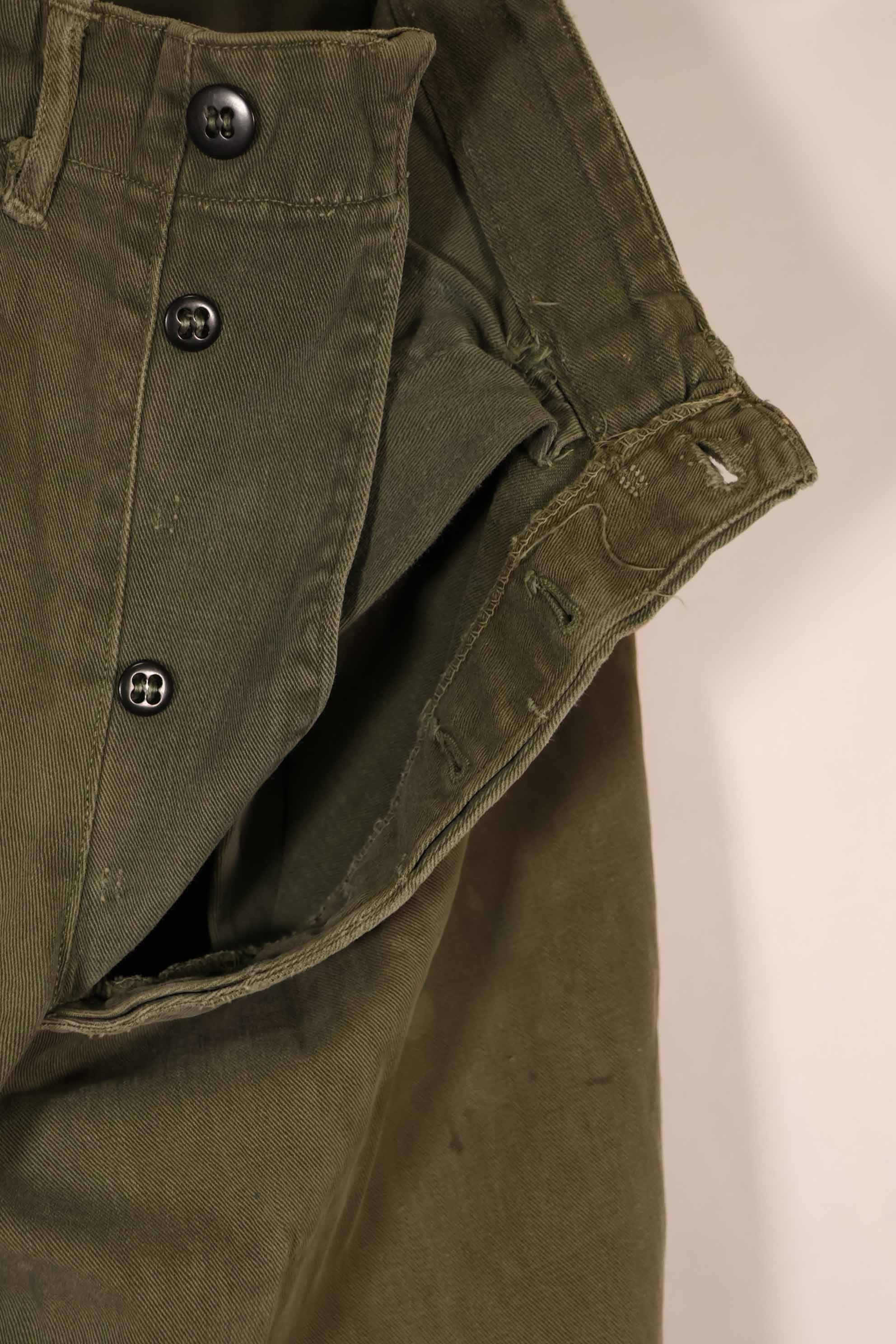 実物 1940年代後半〜50年代前半 M45 ODコットンフィールドパンツ 中古品 使用感強い