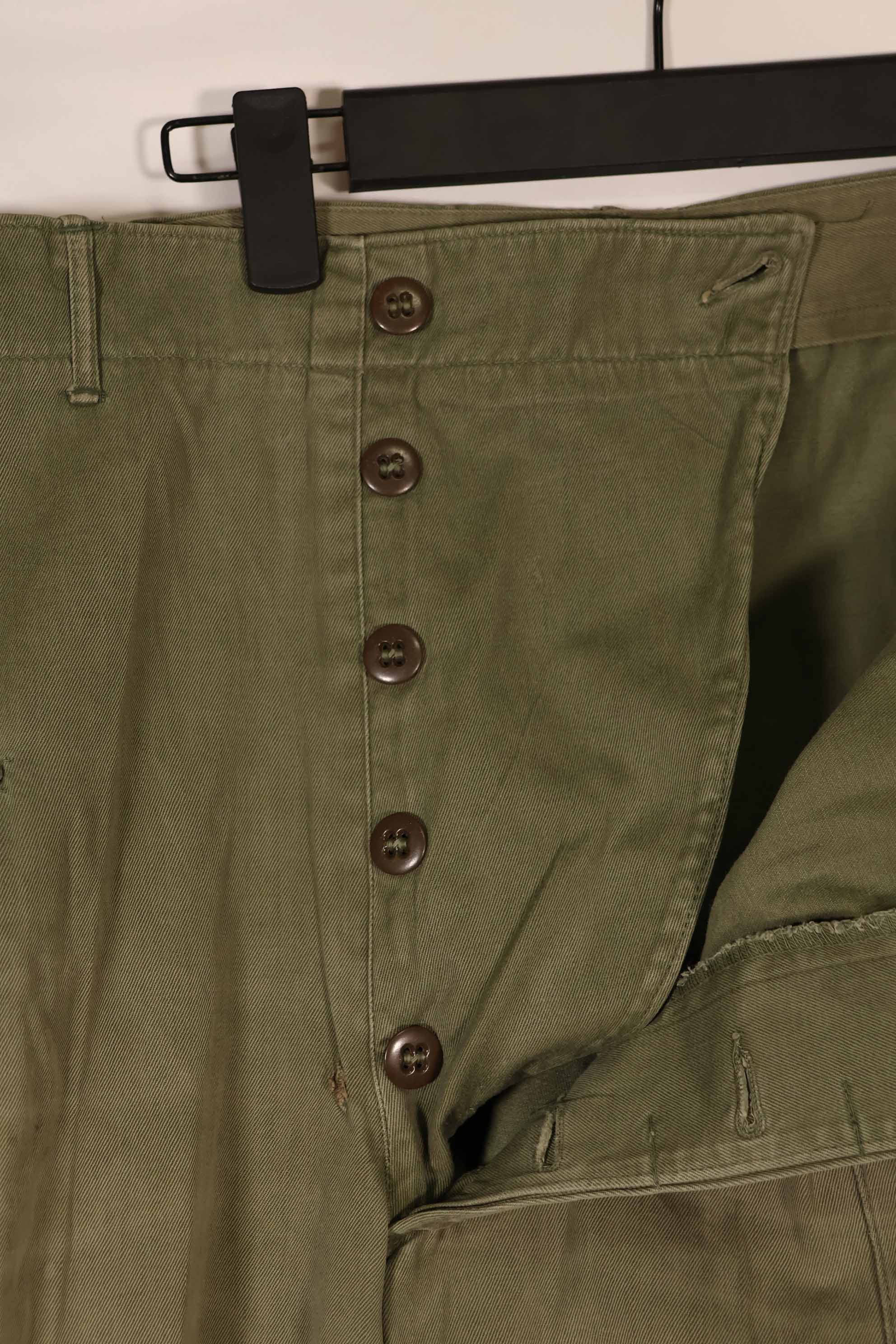 実物 1940年代後半〜50年代前半 M45 ODコットンフィールドパンツ 中古品 使用感強い B