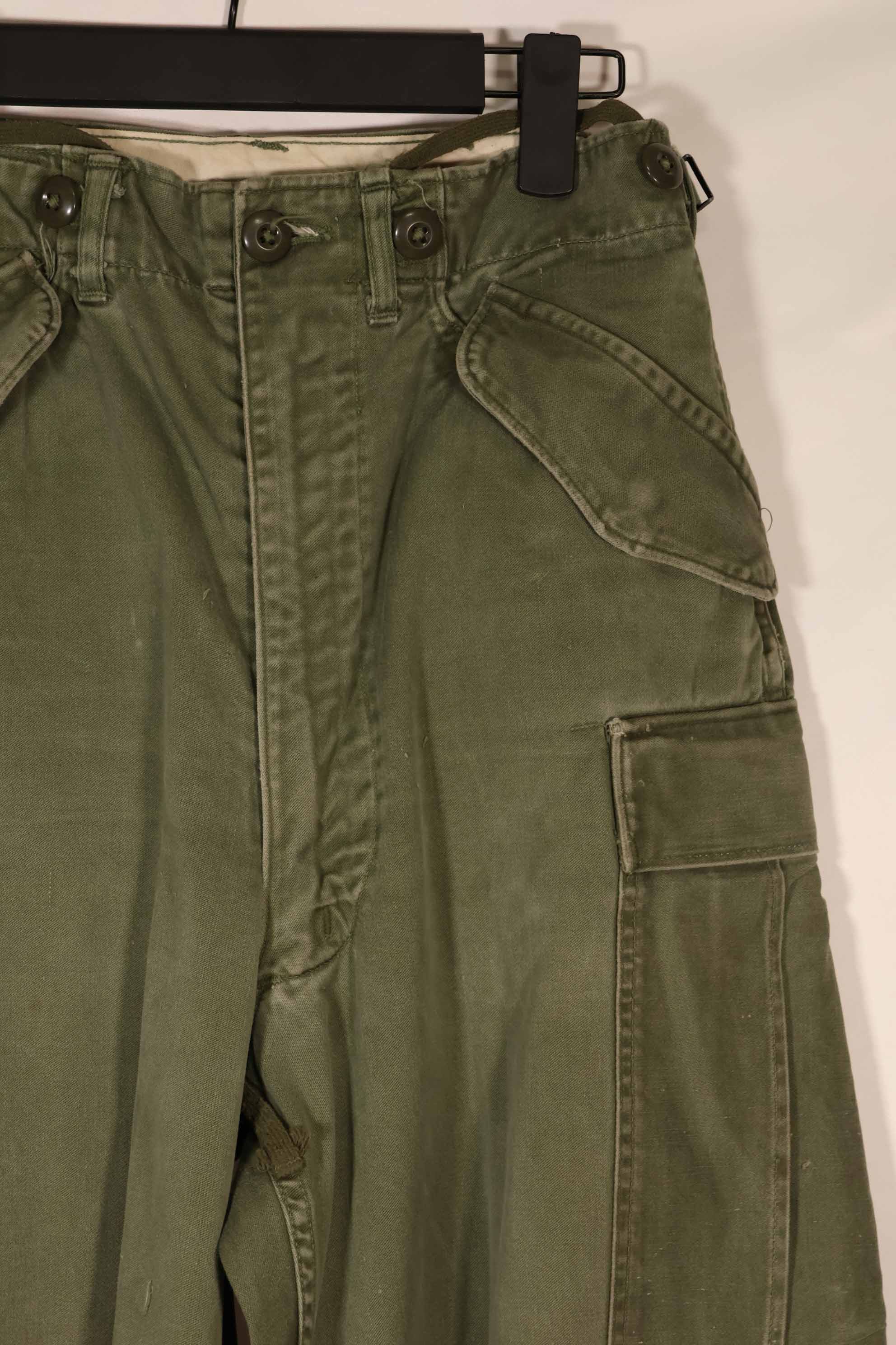 実物 1962年製 M51 コットン フィールドパンツ Regular-X-Small 退色あり 中古品
