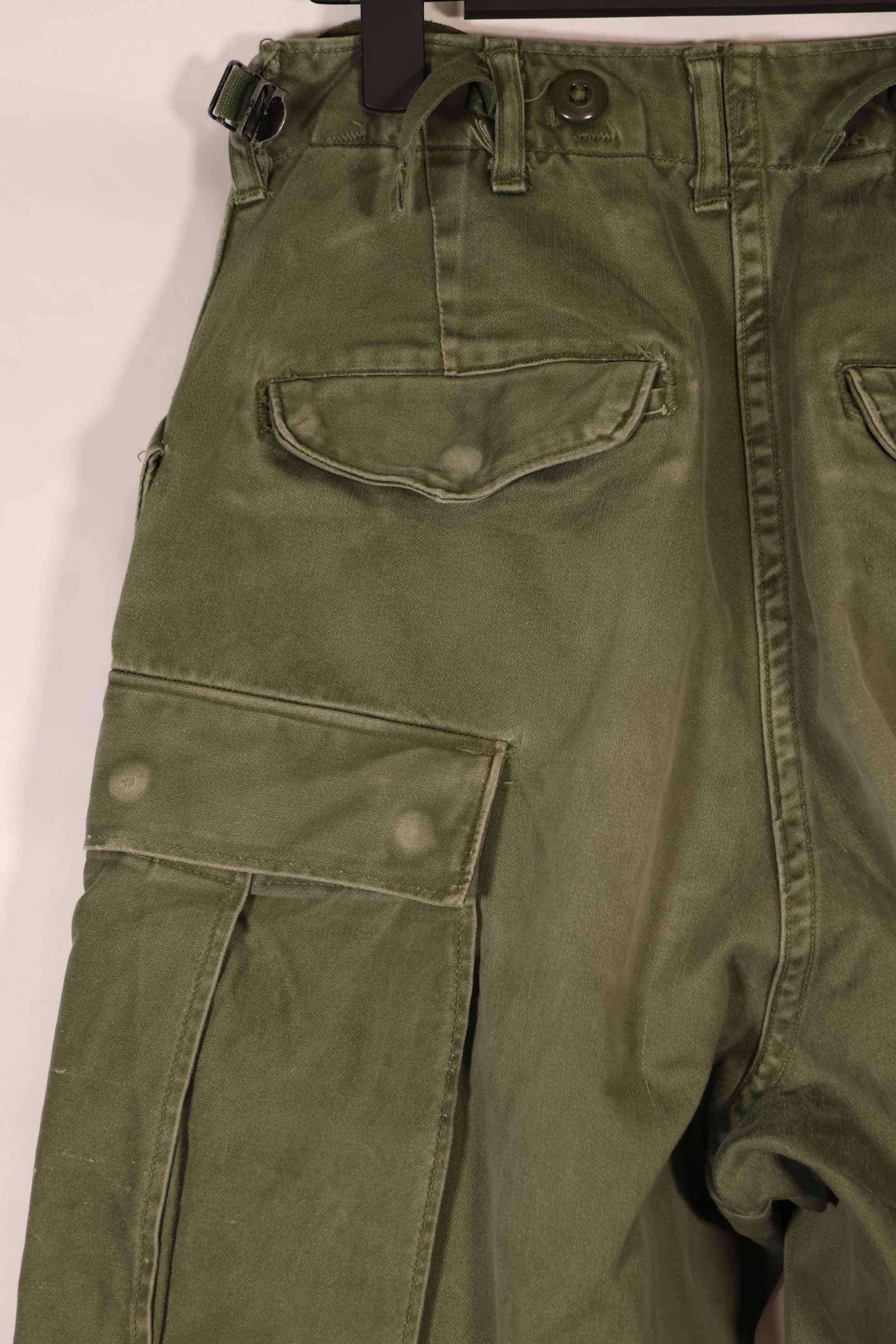 実物 1962年製 M51 コットン フィールドパンツ Regular-X-Small 退色あり 中古品