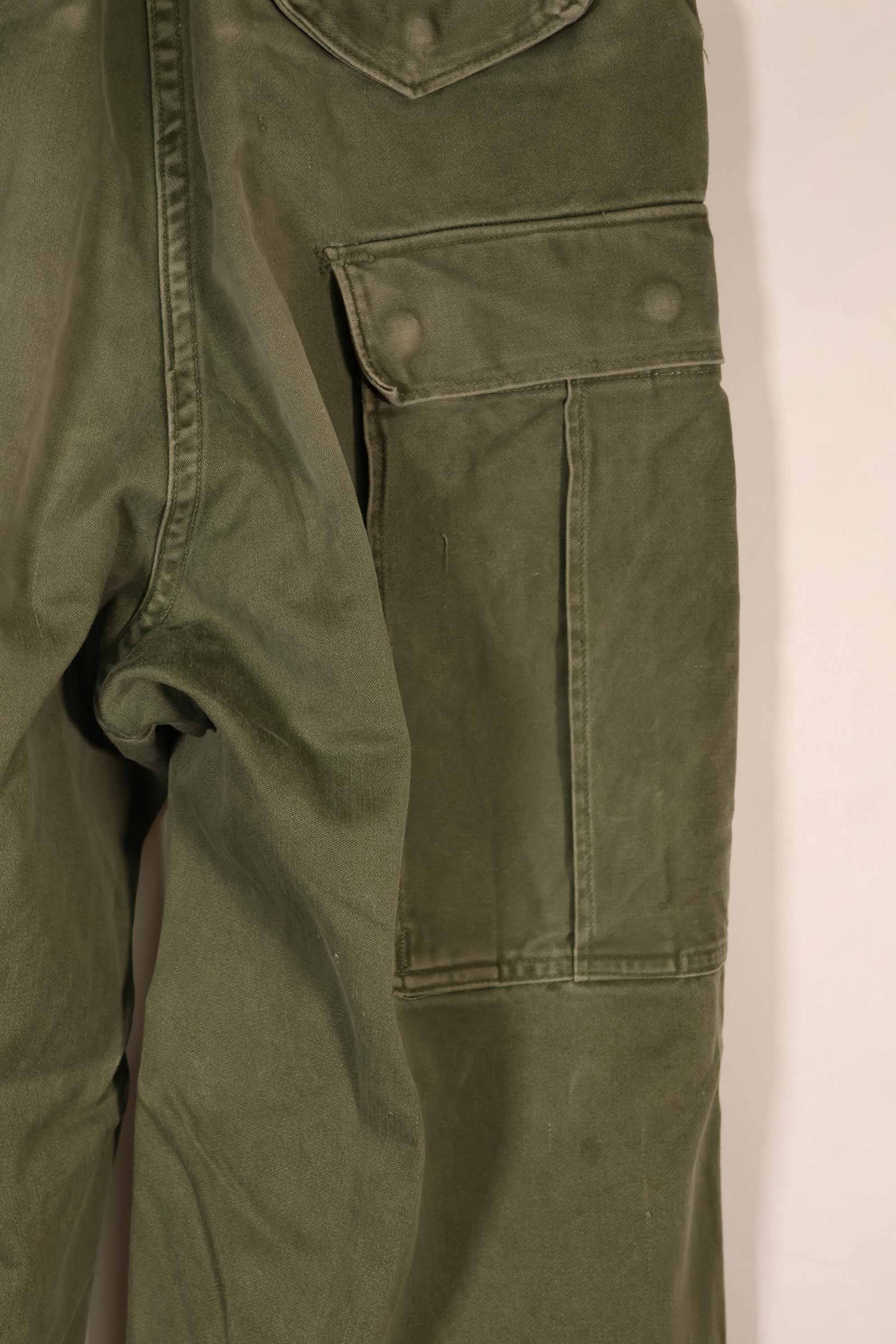 実物 1962年製 M51 コットン フィールドパンツ Regular-X-Small 退色あり 中古品