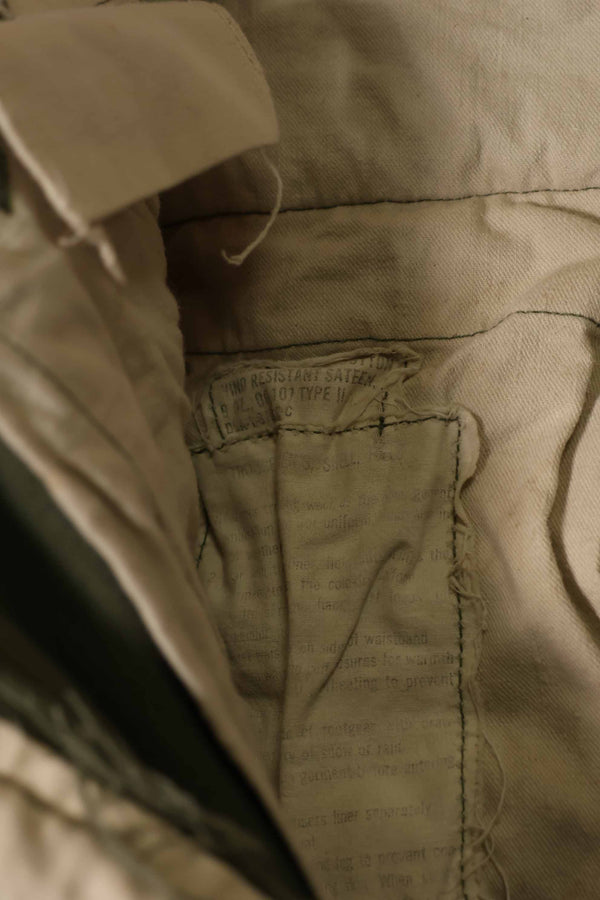 実物 1962年製 M51 コットン フィールドパンツ Regular-X-Small 退色あり 中古品