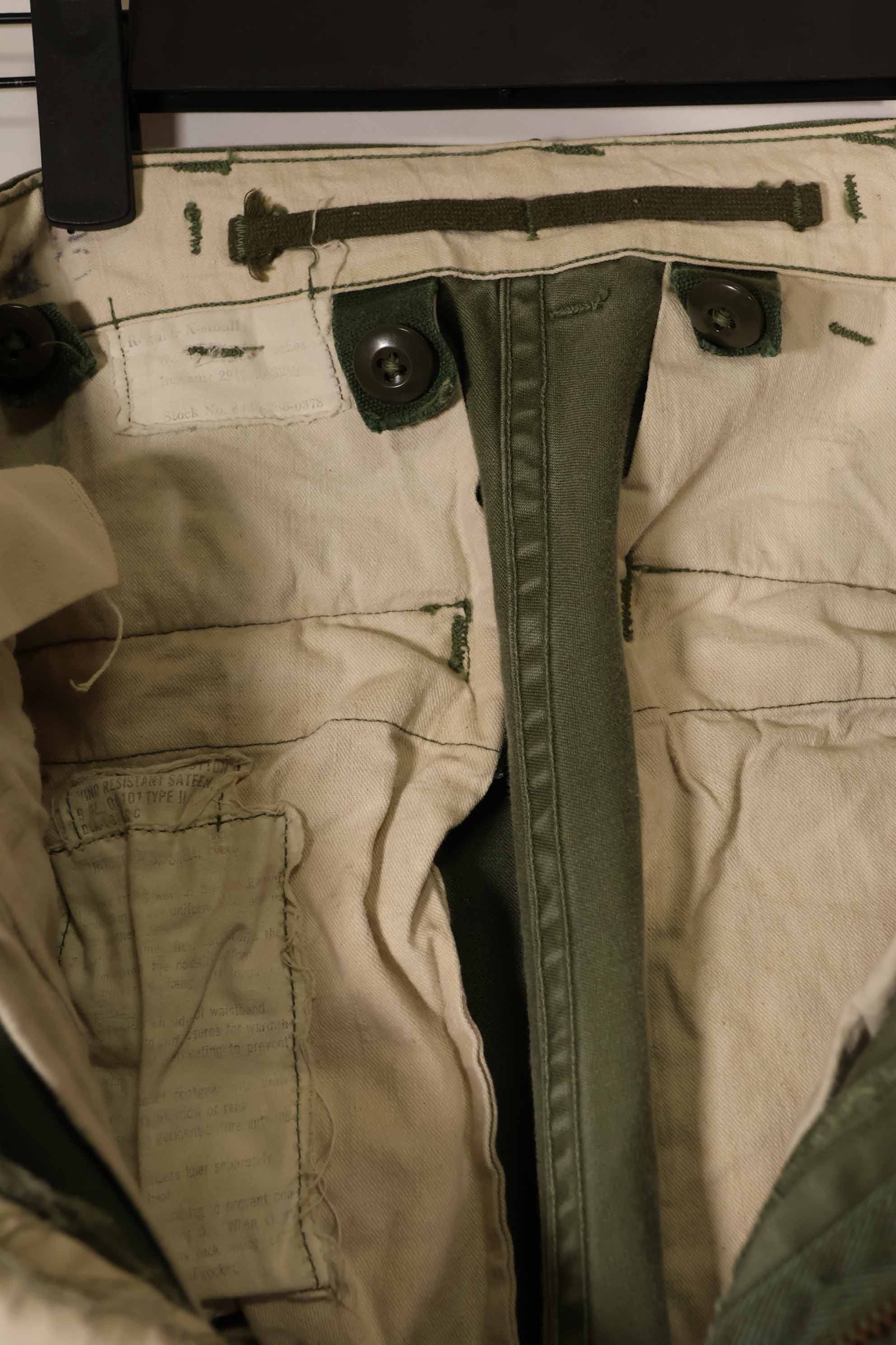 実物 1962年製 M51 コットン フィールドパンツ Regular-X-Small 退色あり 中古品