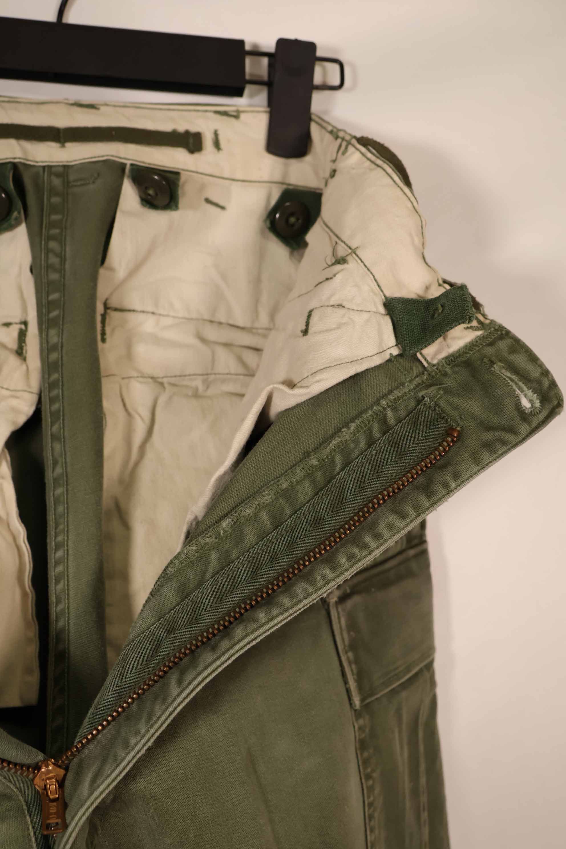 実物 1962年製 M51 コットン フィールドパンツ Regular-X-Small 退色あり 中古品