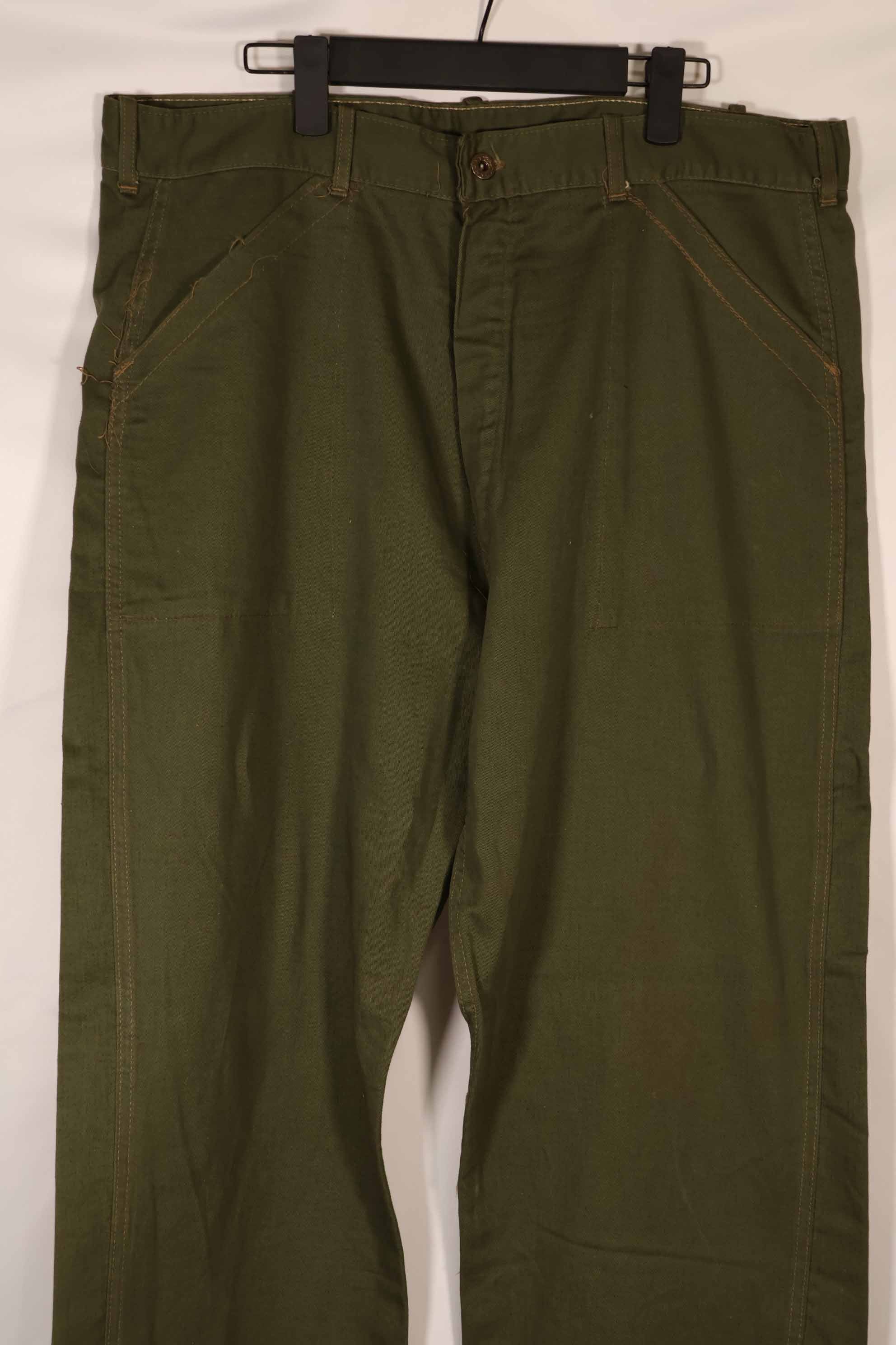 実物 1940年代後半〜50年代前半 アメリカ海軍 コットンパンツ ジッパーフライ 中古品