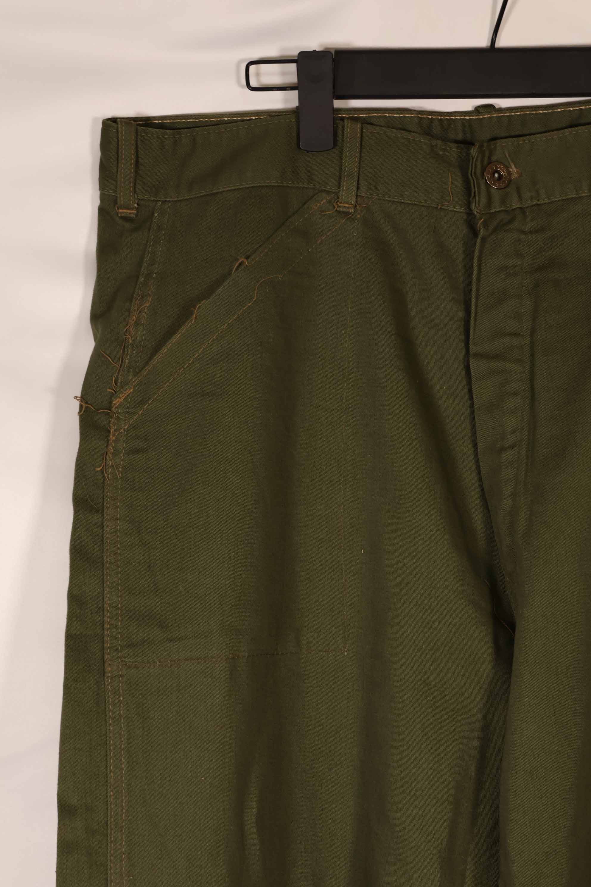 実物 1940年代後半〜50年代前半 アメリカ海軍 コットンパンツ ジッパーフライ 中古品