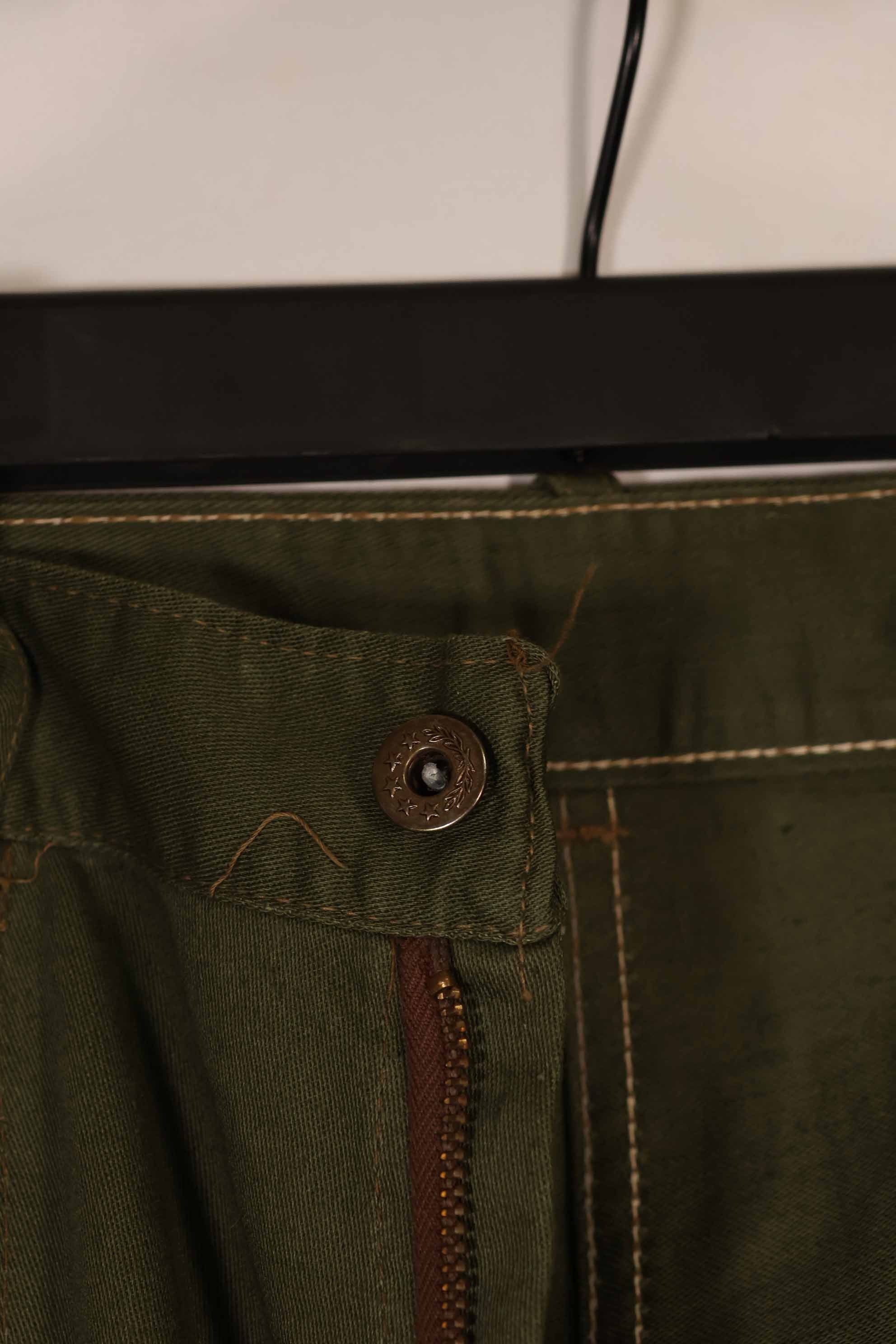 実物 1940年代後半〜50年代前半 アメリカ海軍 コットンパンツ ジッパーフライ 中古品