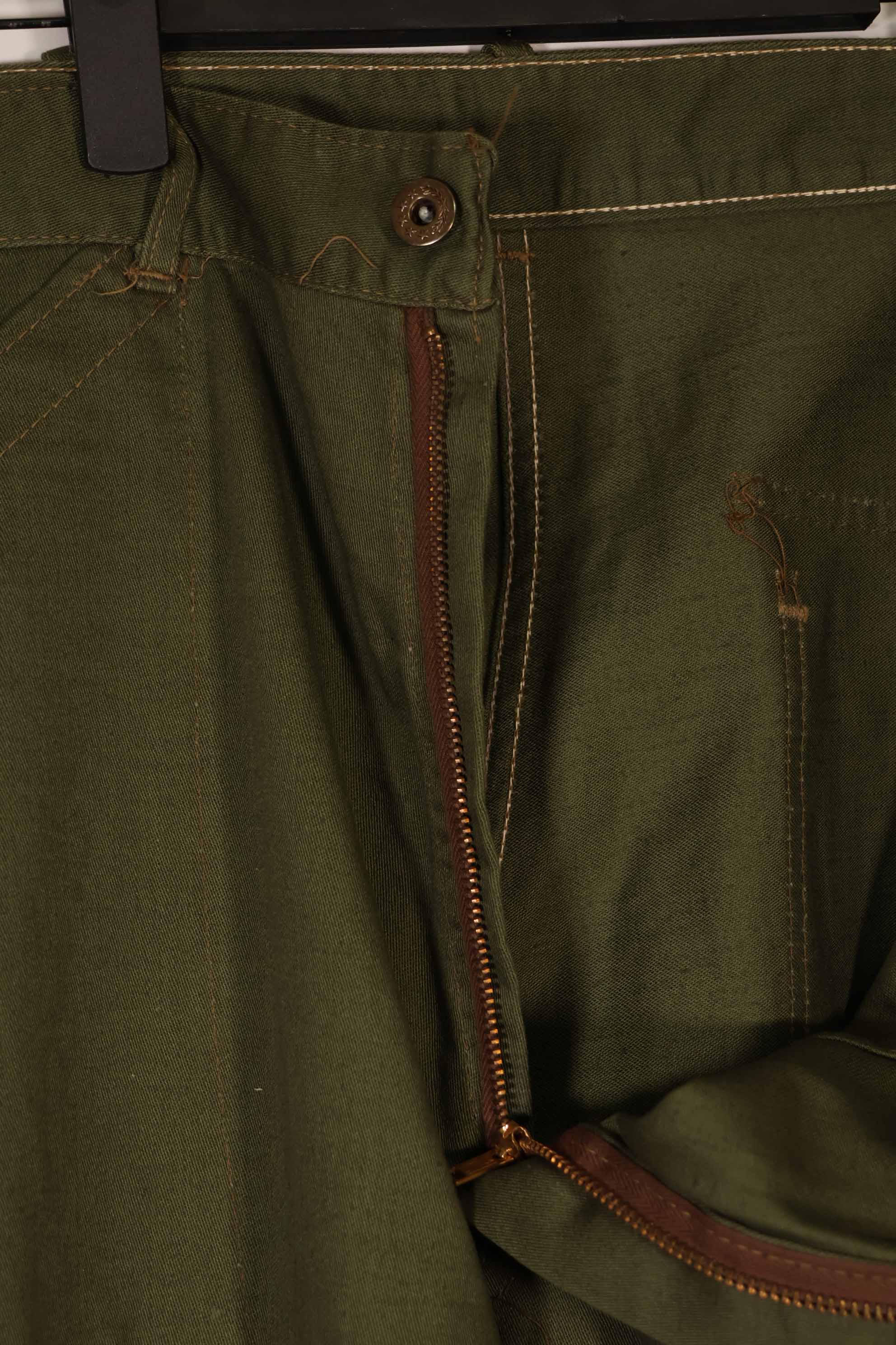 実物 1940年代後半〜50年代前半 アメリカ海軍 コットンパンツ ジッパーフライ 中古品