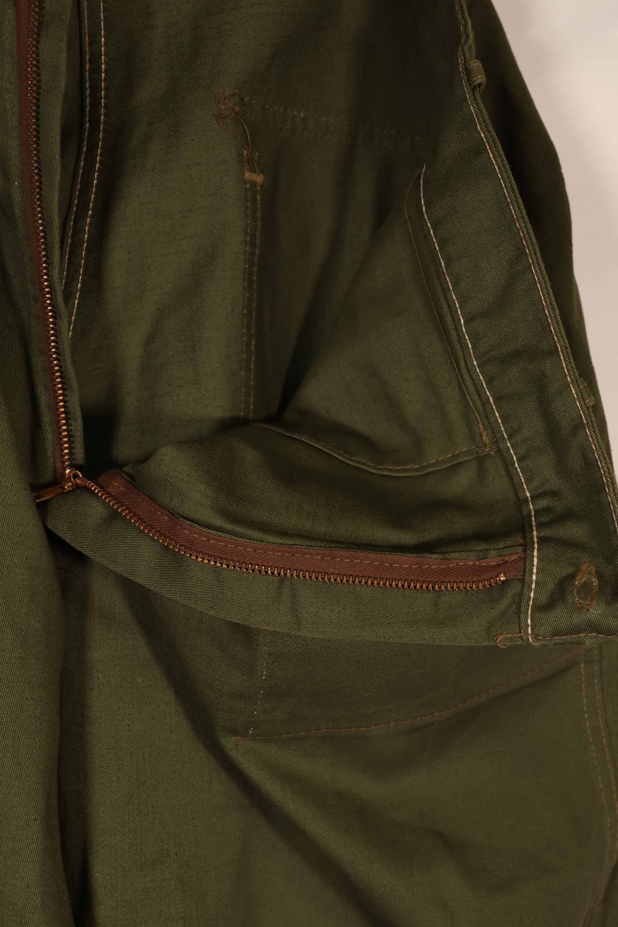 実物 1940年代後半〜50年代前半 アメリカ海軍 コットンパンツ ジッパーフライ 中古品