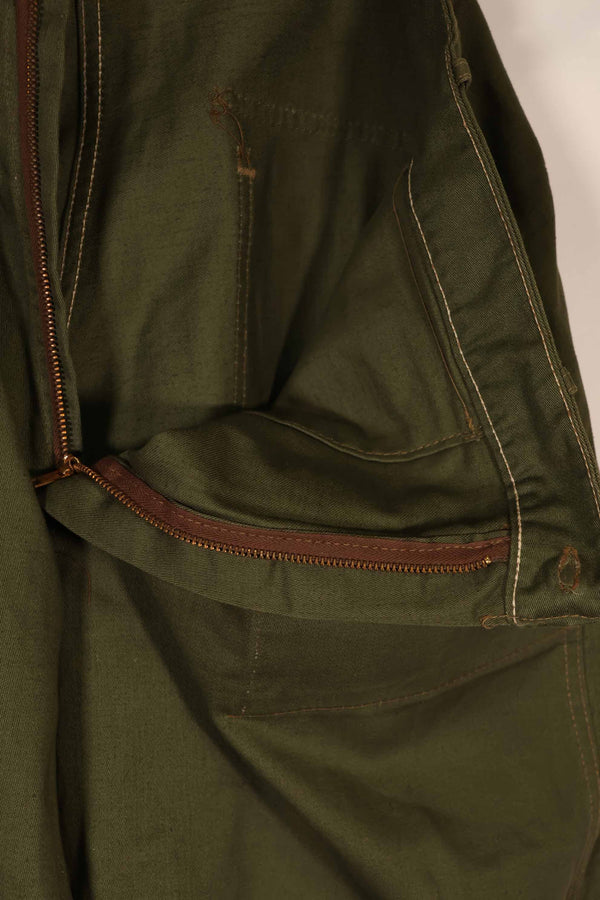 実物 1940年代後半〜50年代前半 アメリカ海軍 コットンパンツ ジッパーフライ 中古品