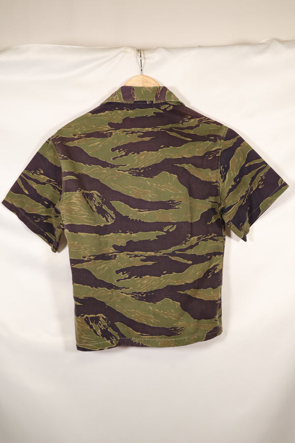 実物 A-M タイガーストライプ シャツ 半袖カスタム ゴールドタイガー派生パターン 中古品