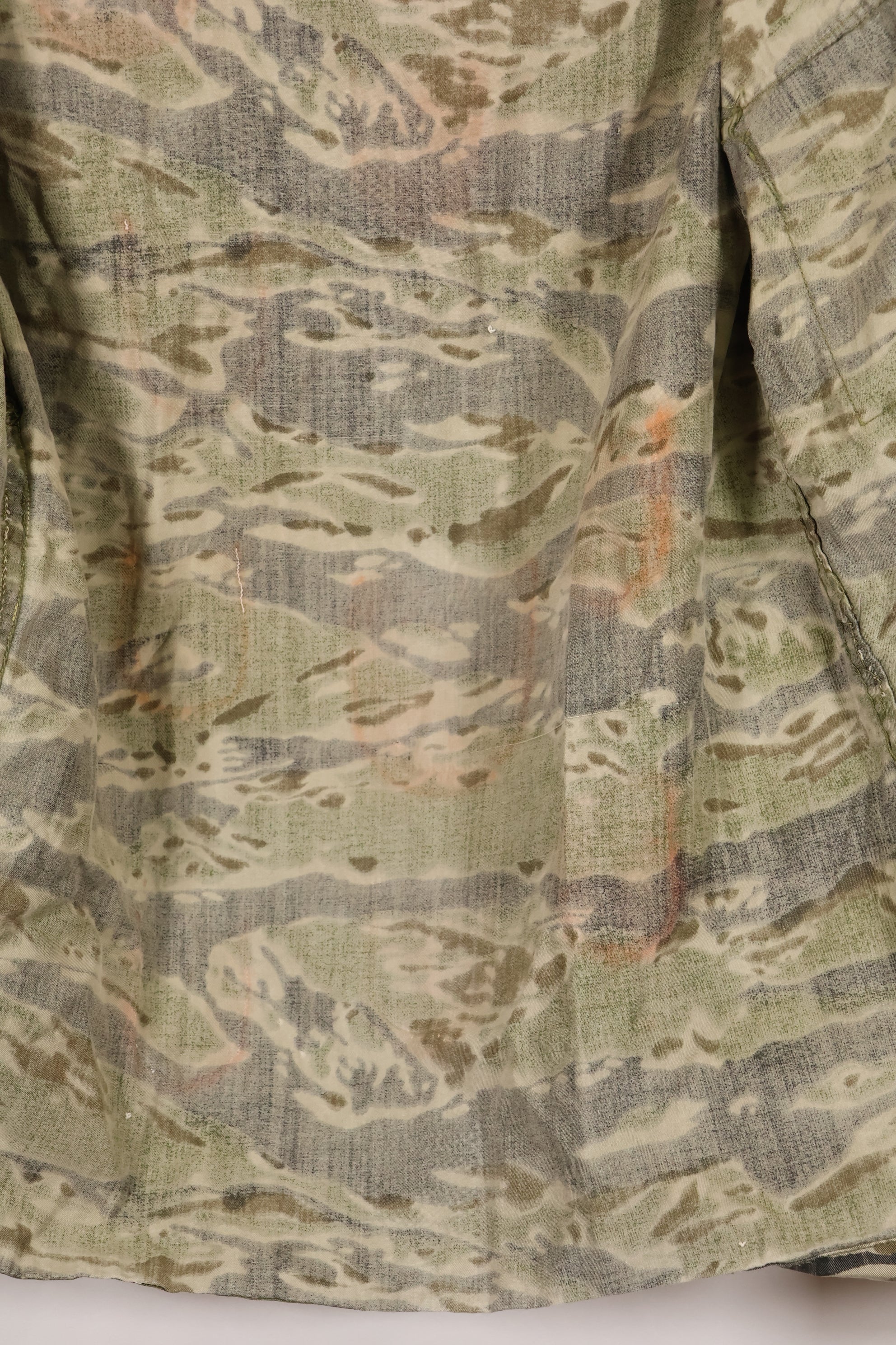 1960年代 タイガーストライプ シャツ CIDGパターン 退色あり 汚れあり 中古品