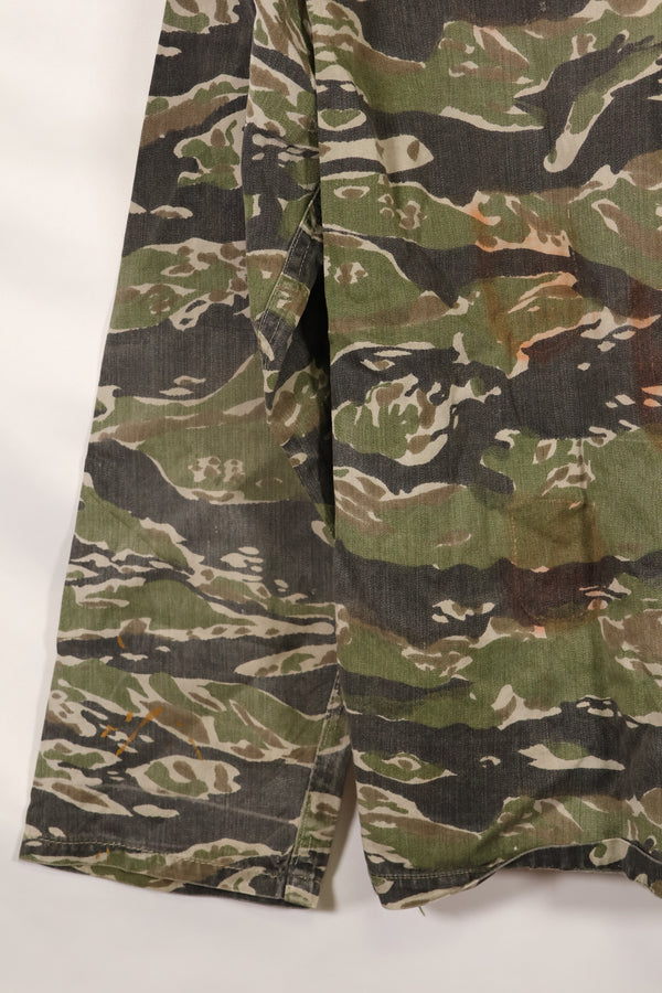 1960年代 タイガーストライプ シャツ CIDGパターン 退色あり 汚れあり 中古品