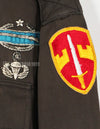 レプリカ MACV SOG 1-0 ブラックジャケット 直接刺繍 古いレプリカ 中古品