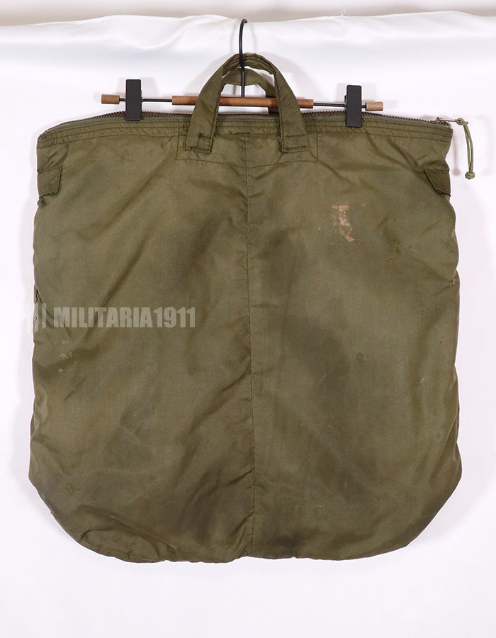 実物 米軍放出品 80年代 ヘルメットバッグ 状態悪い 汚れあり 年代タグ読めない