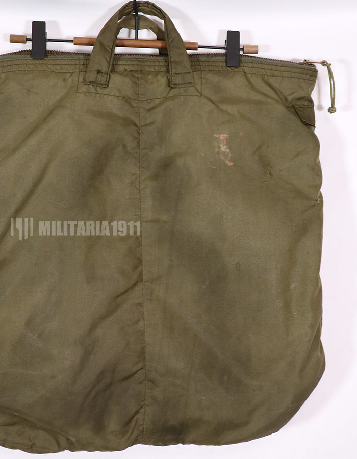 実物 米軍放出品 80年代 ヘルメットバッグ 状態悪い 汚れあり 年代タグ読めない