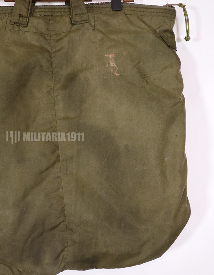 実物 米軍放出品 80年代 ヘルメットバッグ 状態悪い 汚れあり 年代タグ読めない