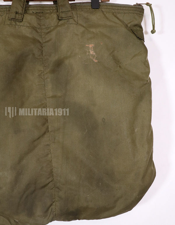 実物 米軍放出品 80年代 ヘルメットバッグ 状態悪い 汚れあり 年代タグ読めない
