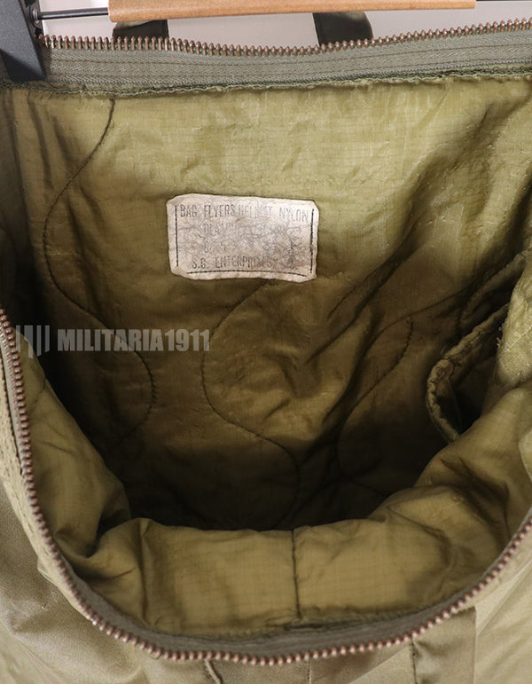 実物 米軍放出品 80年代 ヘルメットバッグ 状態悪い 汚れあり 年代タグ読めない