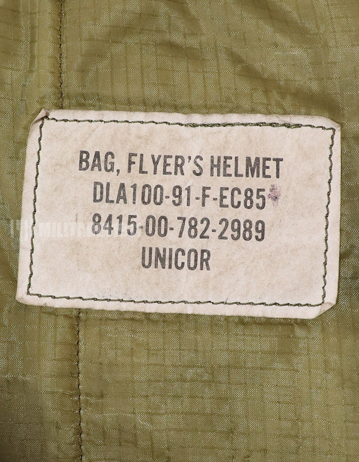 実物 米軍放出品 91年製 ヘルメットバッグ 汚れあり 中古品