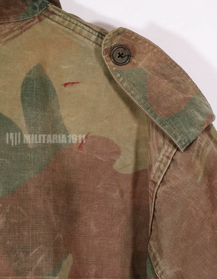 実物 1950年代 ベルギー軍 空挺兵 迷彩アノラック 退色あり 中古品