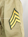 実物 アメリカ陸軍 コットンカーキシャツ サービスシャツ 階級章 パッチ付き 1st Signal Bde