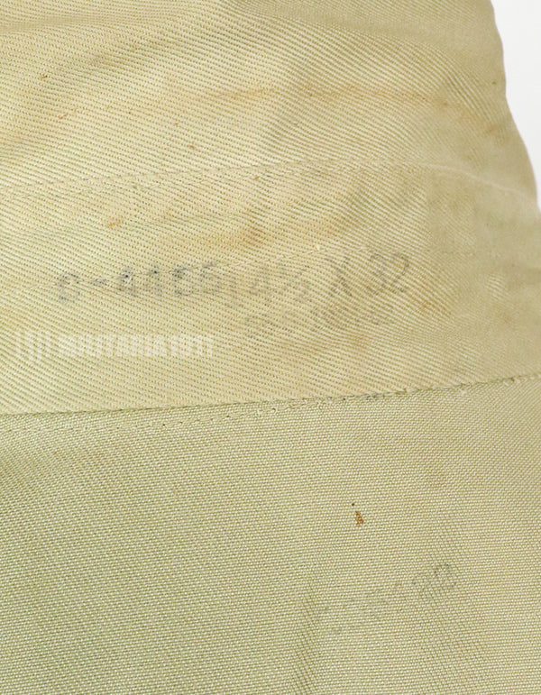 実物 アメリカ陸軍 コットンカーキシャツ サービスシャツ 階級章 パッチ付き 1st Signal Bde