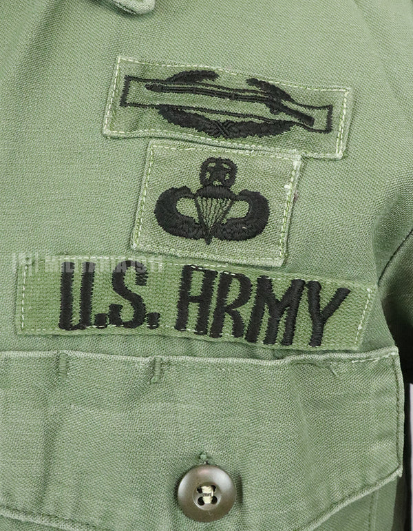 実物 アメリカ陸軍 ユーティリティシャツ OG-107  第一師団パッチなど徽章付(後付け)