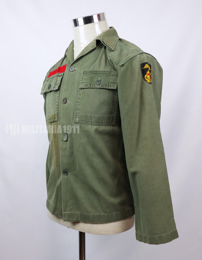 実物 南ベトナム海兵隊 初期型 ODシャツ ジャケットのみ