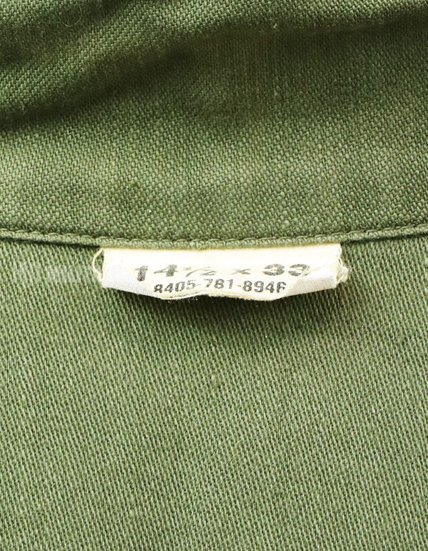 実物 ユーティリティシャツ OG-107  放出品 1960年代後半 戦中ロット
