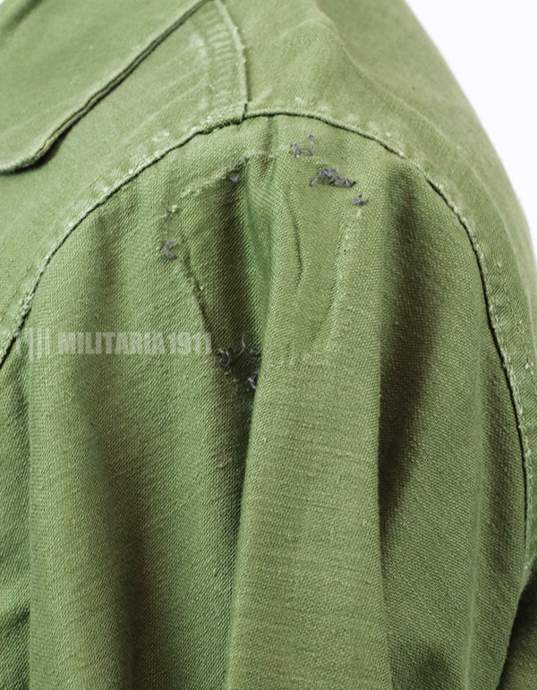 実物 ユーティリティシャツ OG-107  放出品 1970年代前半 戦中ロット US Army テープ付き