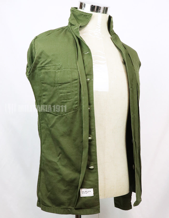 実物 ユーティリティシャツ OG-107  放出品 1960年代後半 戦中ロット パッチ取り外し済