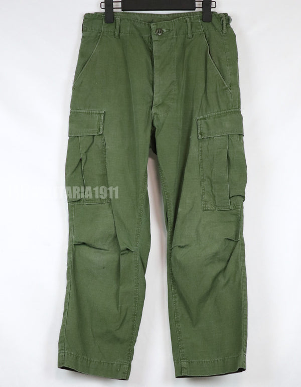 実物 後期型 ジャングルファティーグ パンツ リップストップ生地 1967年製 中古品