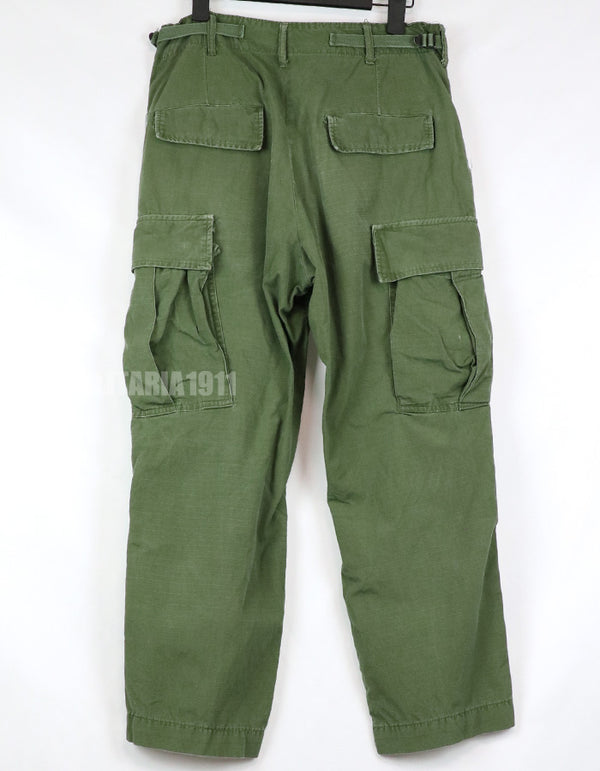 実物 後期型 ジャングルファティーグ パンツ リップストップ生地 1967年製 中古品