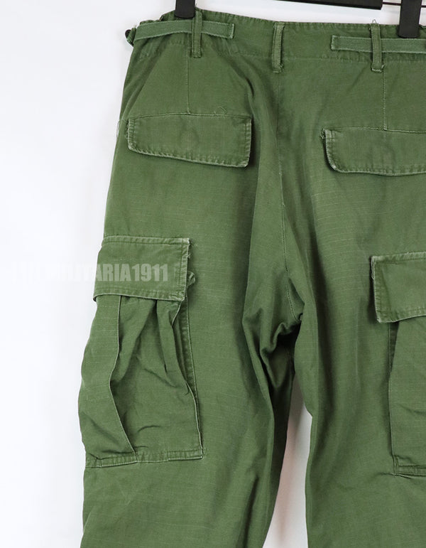 実物 後期型 ジャングルファティーグ パンツ リップストップ生地 1967年製 中古品